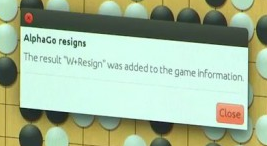 Like AlphaGo, this AI can also resign.