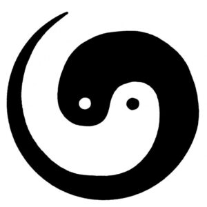 Taiji pattern with interlocking yin and yang